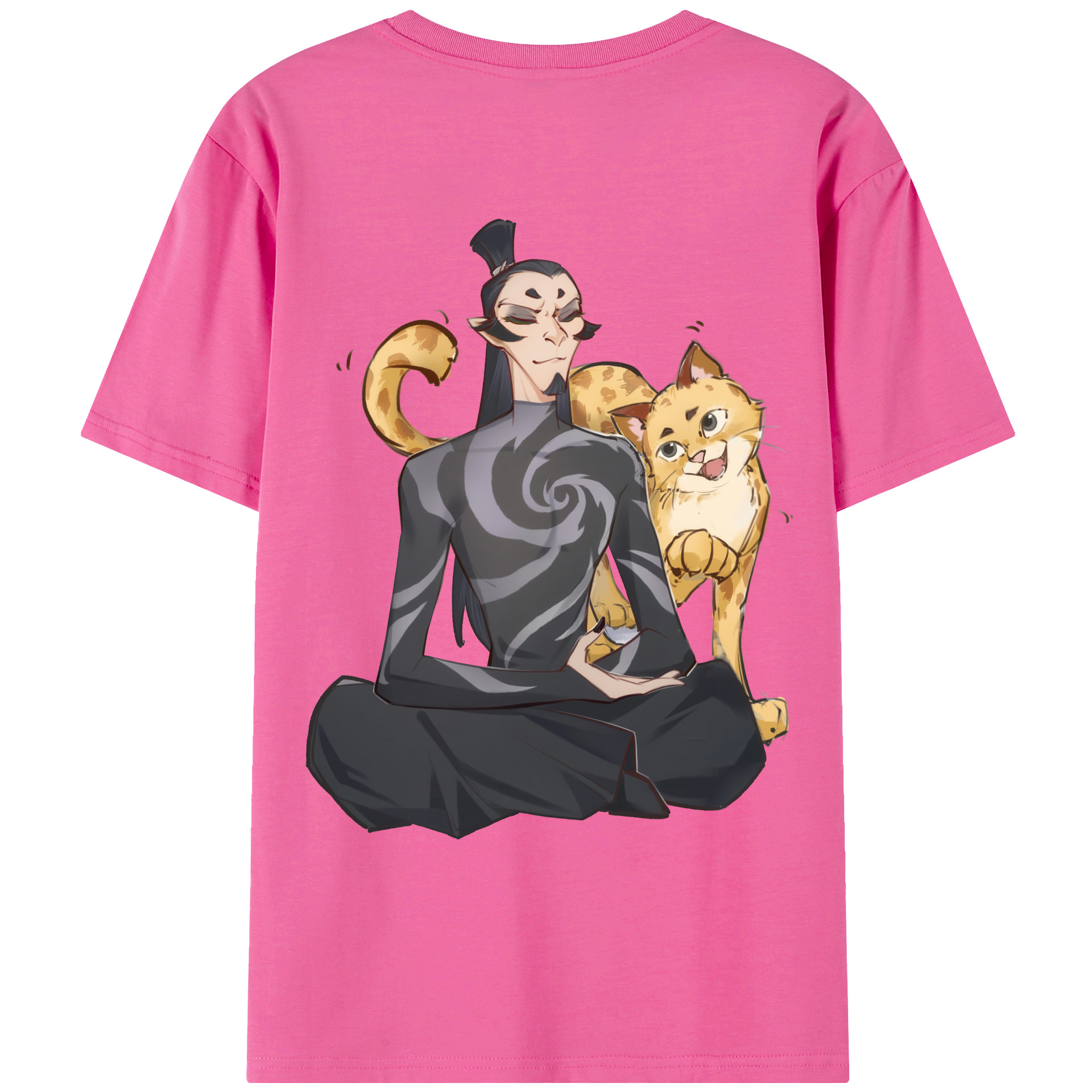 （画像用） Ne Zha 2 ナタ 魔童の大暴れ レディース半袖Tシャツ(バックプリント)